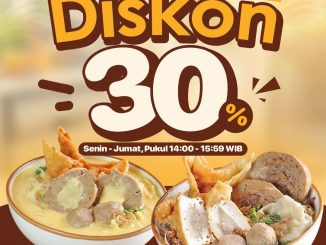 Promo Bakso Boedjangan Sore Hemat Diskon 30% untuk menu pilihan dine-in sore hari