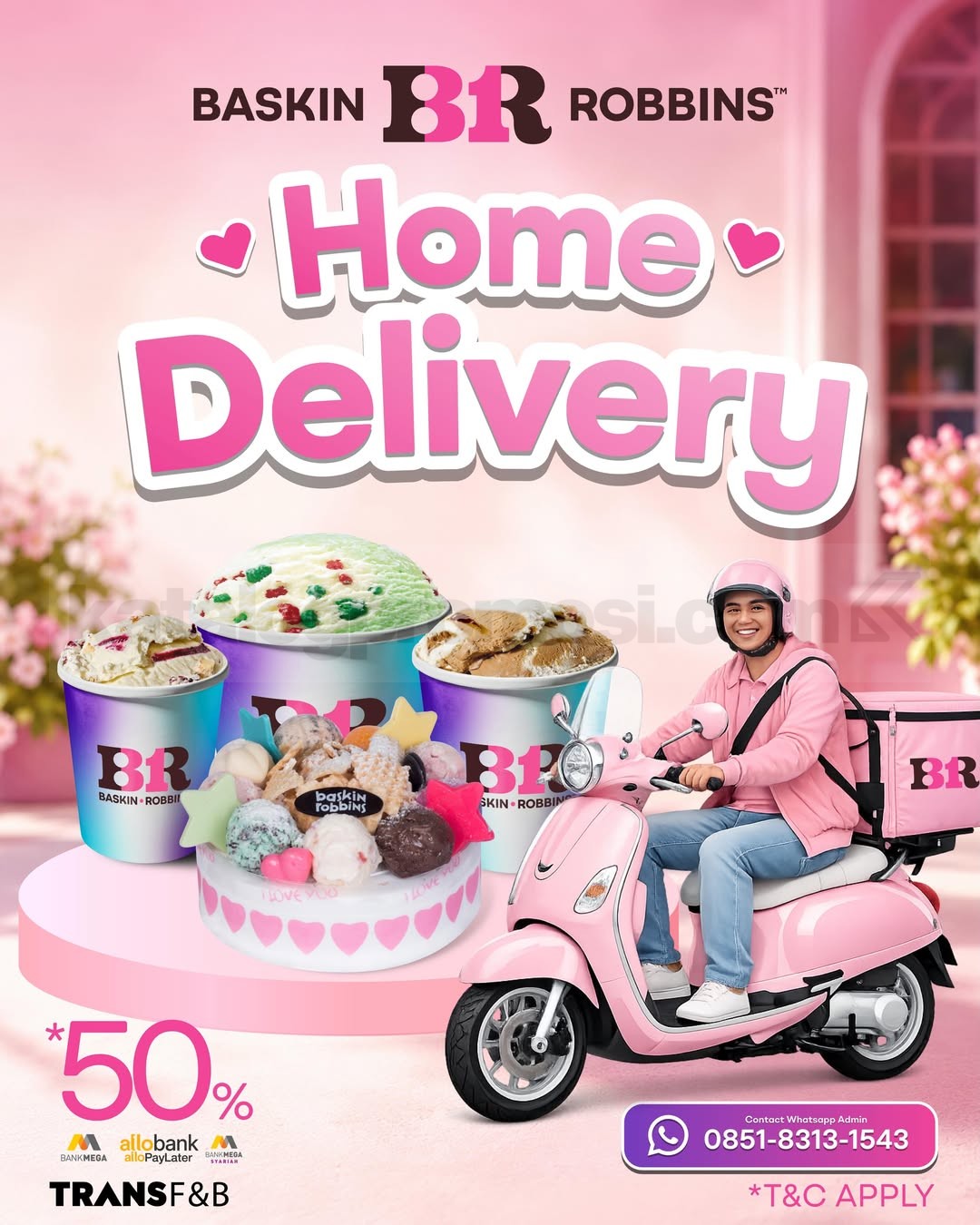 Promo Baskin Robbins Home Delivery Diskon hingga 50% Promo Baskin Robbins Home Delivery Diskon hingga 50% untuk ice cream dan ice cream cake favorit