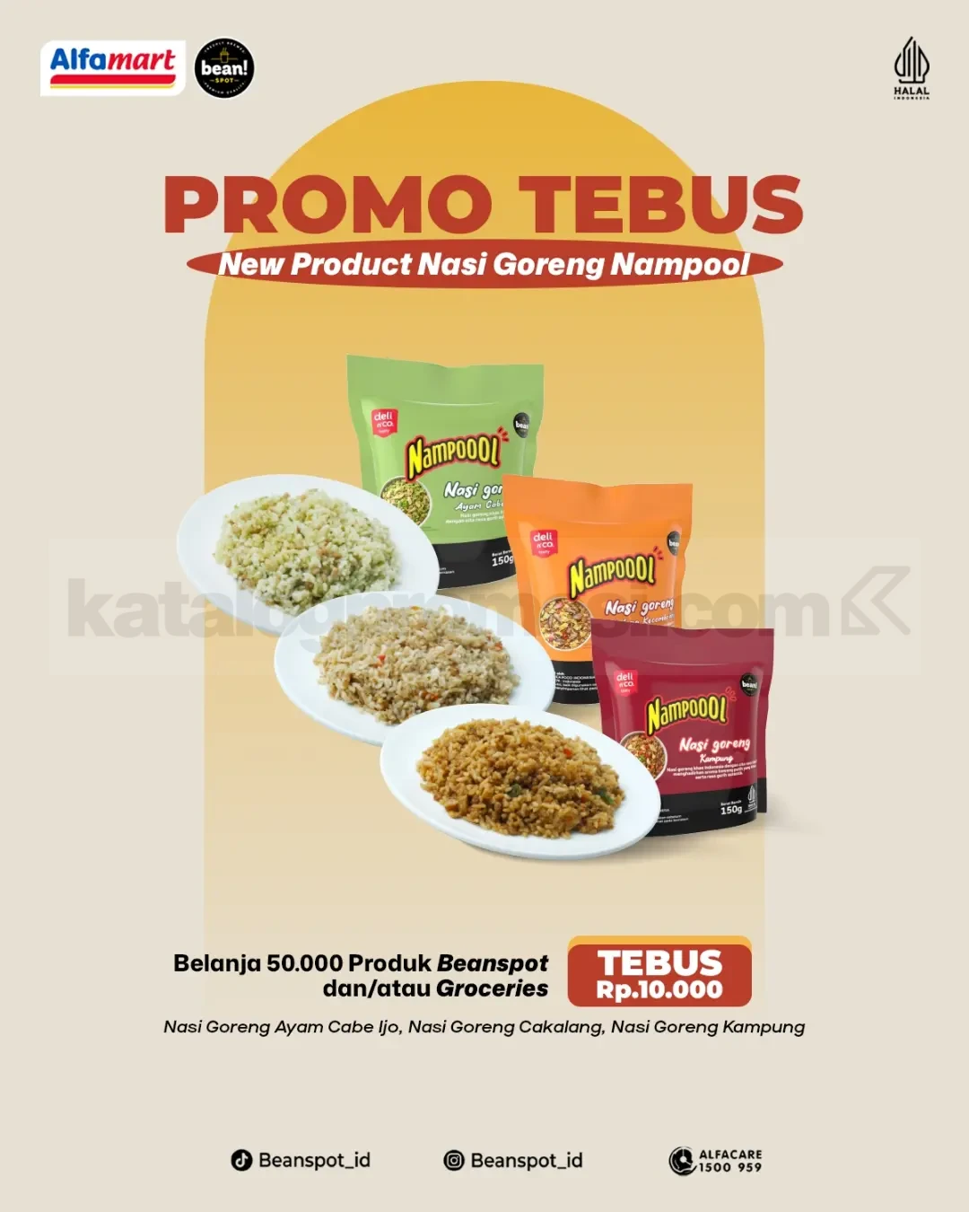 Promo Bean Spot Tebus Nasi Goreng Nampool Rp. 10.000 Promo Bean Spot Tebus Nasi Goreng Nampool Rp. 10.000 dengan minimum belanja Rp. 50.000