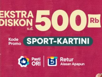 Promo Blibli Kartini Sport Diskon hingga Rp. 500.000 perlengkapan olahraga original