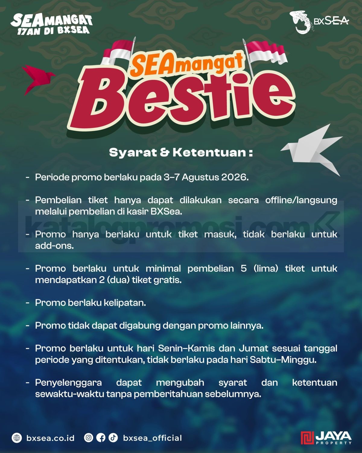 Promo BXSea SEAmangat Bestie Beli 5 Gratis 2 Tiket Promo BXSea SEAmangat Bestie Beli 5 Gratis 2 Tiket 1