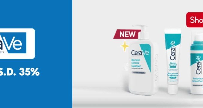 Promo CeraVe Shopee diskon 35% skincare ori berbagai varian