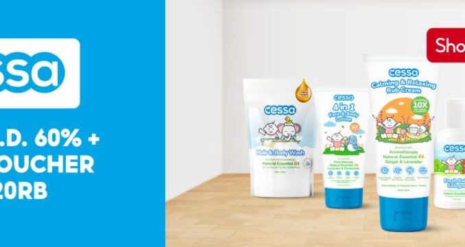 Promo Cessa Baby Care diskon hingga 60% produk perawatan bayi dengan essential oil alami