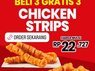 Promo CFC Day Beli 3 Gratis 3 Chicken Strips total 6 pcs berlaku setiap Rabu