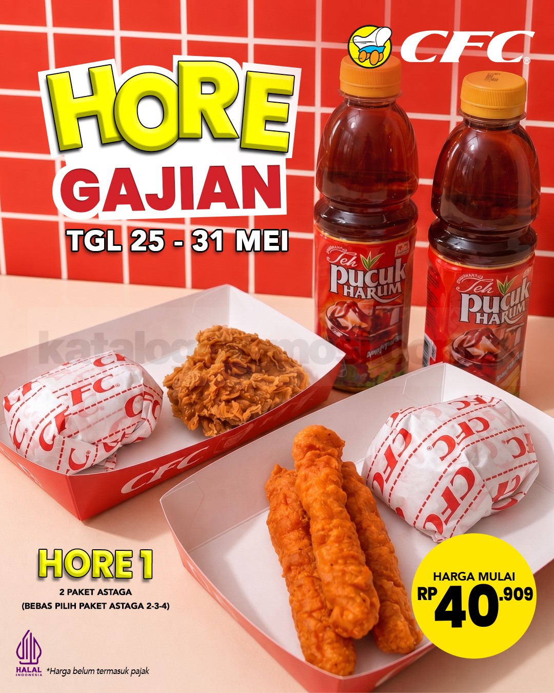 Promo CFC Hore Gajian Paket Ayam mulai Rp. 40.909 Promo CFC Hore Gajian Paket Ayam mulai Rp. 40.909 dengan pilihan paket hemat ayam via aplikasi ojol