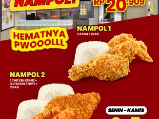 Promo CFC Murah Nampol mulai Rp. 20.909 paket ayam nasi dine in sore hari