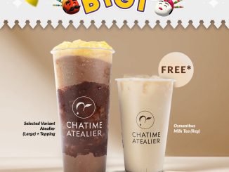 Promo Chatime Atealier HUT Jakarta 499 BELI 1 GRATIS 1 bonus Osmanthus Milk Tea Regular