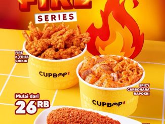 Promo Chatime CUPBOP Fire Series Snack Korea Pedas Baru dengan pilihan menu spicy favorit