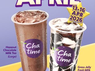 Promo Chatime Joyful April Minuman Large Rp. 20.000 periode 13 – 16 April 2026 di outlet Chatime