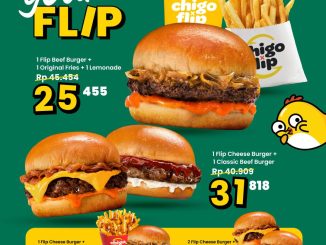 Promo Chigo x Flip Pick Your Flip Mulai Rp. 25.455 dengan combo burger fries dan lemonade favorit