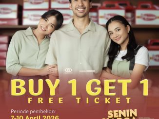Promo Cinema XXI Beli 1 Gratis 1 Film Senin Harga Naik melalui aplikasi M-Tix