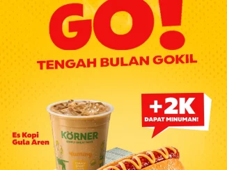 Promo Circle K TENG GO! Tambah Rp. 2.000 Dapat Es Kopi Gula Aren saat beli Hotdough Beef Spicy