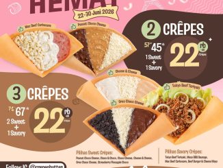 Promo Crêpe O Butter Payday Bundling Crêpes mulai Rp. 22 ribuan kombinasi sweet dan savory