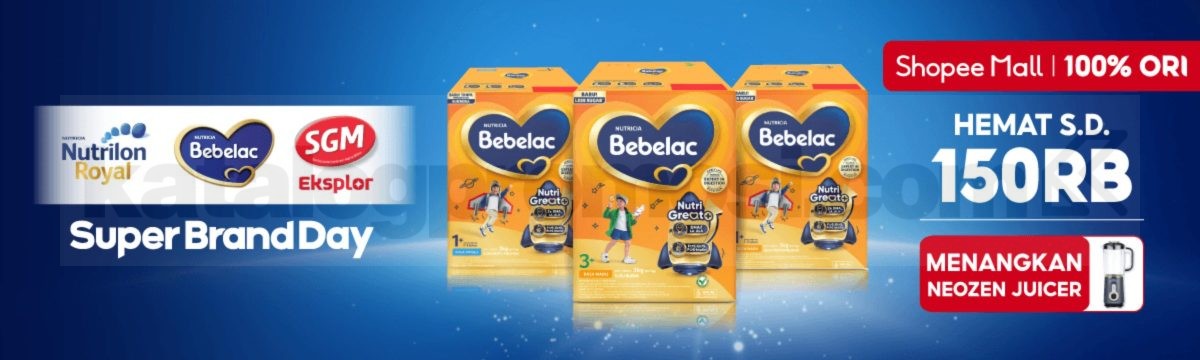 Promo Danone Super Brand Day Hemat hingga Rp. 150 ribu Promo Danone Super Brand Day hemat hingga Rp. 150 ribu di Shopee