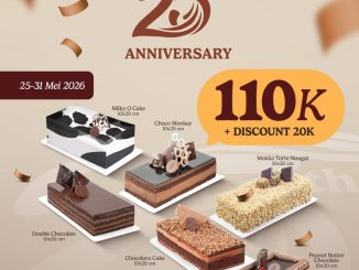 Promo Dapur Cokelat Anniversary Loaf Cake Rp. 90 Ribuan dengan diskon tambahan pembayaran BRI