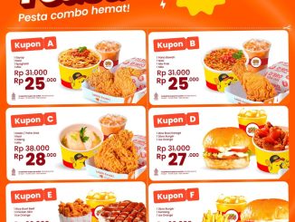 Promo D'BRO Kupon Combo Feast mulai Rp. 20.000 dengan pilihan paket combo ayam, burger, rice bowl, dan minuman