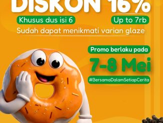 Promo Donat Madu Cihanjuang Anniversary 16 Tahun Diskon 16% pembelian donat isi 6 pcs periode 07 – 08 Mei