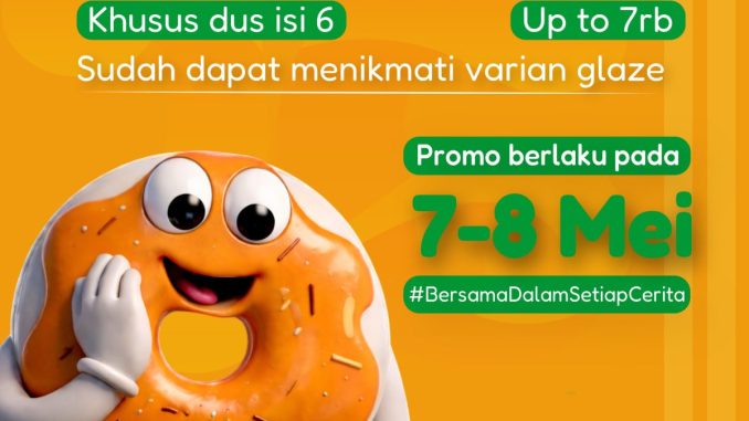 Promo Donat Madu Cihanjuang Anniversary 16 Tahun Diskon 16% pembelian donat isi 6 pcs periode 07 – 08 Mei