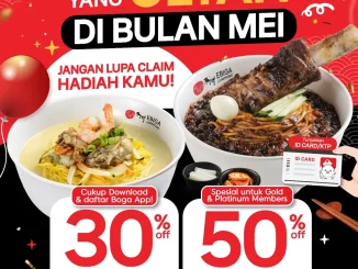 Promo Ebiga Jjamppong Birthday Treats Diskon Hingga 50% untuk semua menu saat ulang tahun
