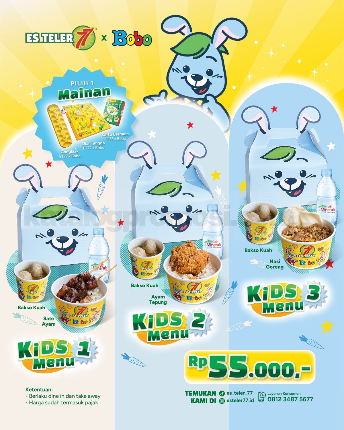 Promo Es Teler 77 x Bobo Kids Menu Rp. 55.000 Promo Es Teler 77 x Bobo Kids Menu Rp. 55.000 1