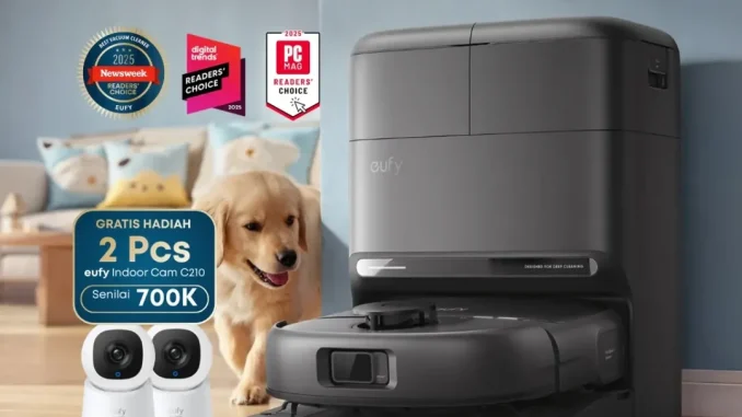 Promo Eufy NEW Robot Vacuum Omni C28 Gratis Hadiah bonus IndoorCam C210