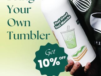 Promo Feel Matcha Diskon 10% bawa tumbler sendiri untuk minuman hemat