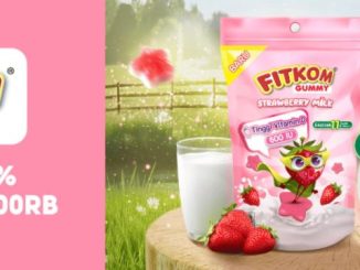 Promo Fitkom NEW Gummy Strawberry Milk diskon 15 persen dan voucher Shopee