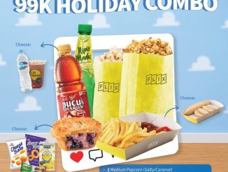 Promo FLIX Cinema Holiday Combo Rp. 99.000 dengan popcorn, minuman, side dish, dan snack pilihan