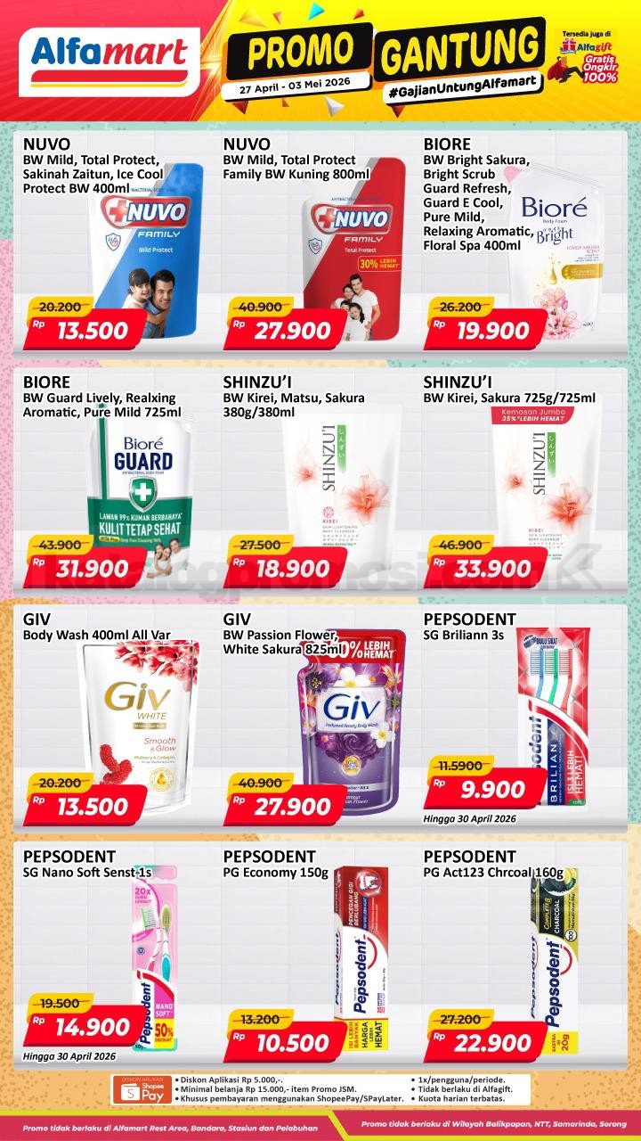 Promo GANTUNG ALFAMART / GAJIAN UNTUNG 27 April - 03 Mei 2026