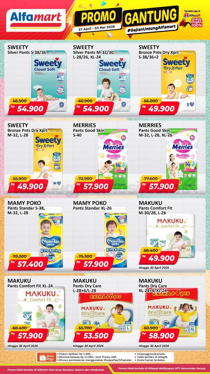 Promo GANTUNG ALFAMART / GAJIAN UNTUNG 27 April - 03 Mei 2026