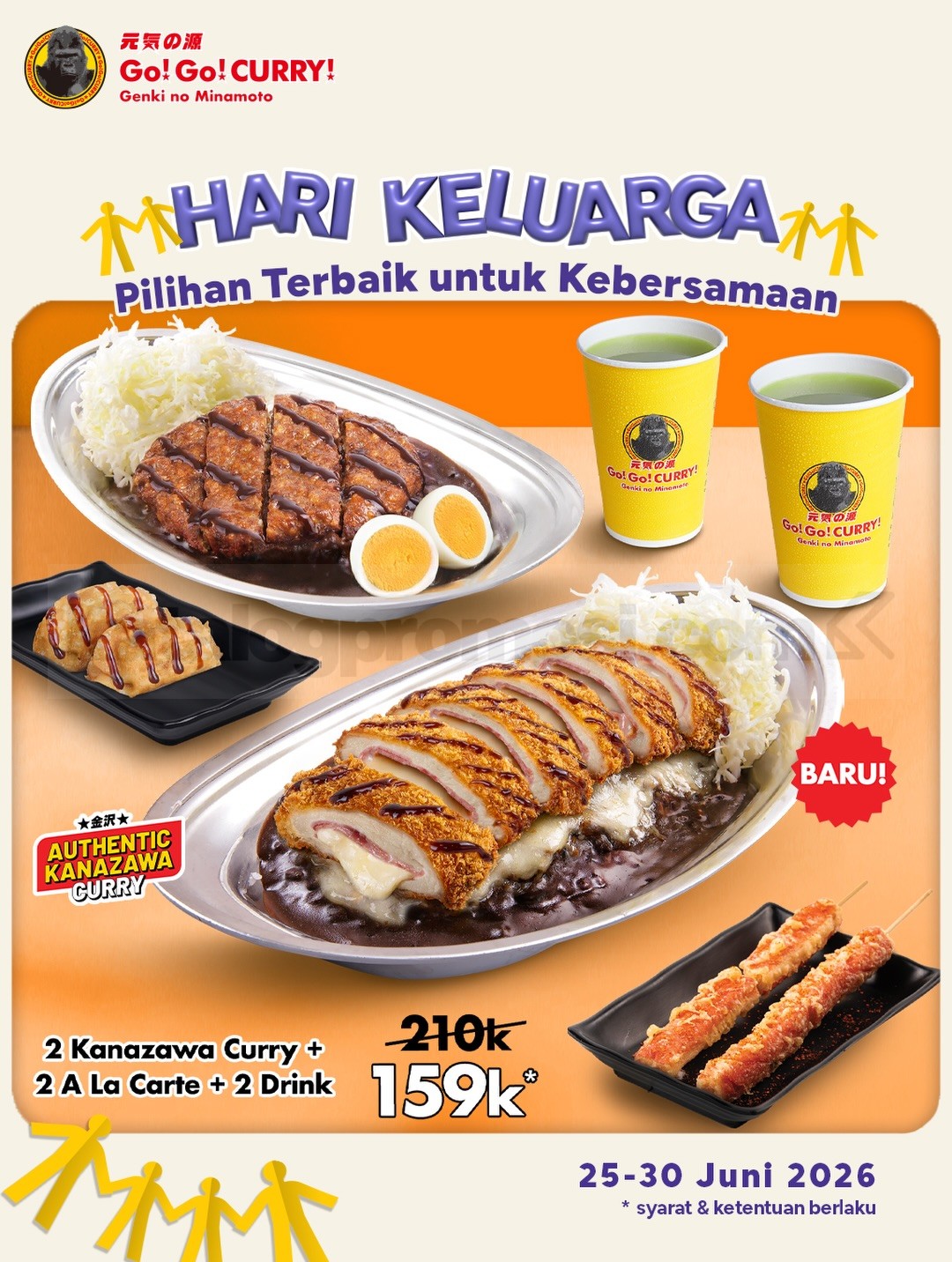 Promo Go! Go! CURRY! Hari Keluarga Paket Hemat Rp. 159.000 Promo Go! Go! CURRY! Hari Keluarga Paket Hemat Rp. 159.000 menu curry dan minuman