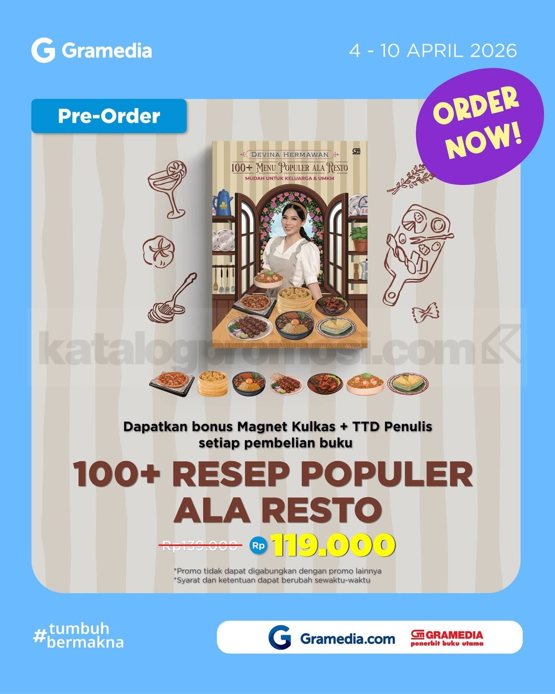 Promo Gramedia 100+ Resep Populer ala Resto Rp. 119.000 Promo Gramedia 100+ Resep Populer ala Resto Rp.119.000