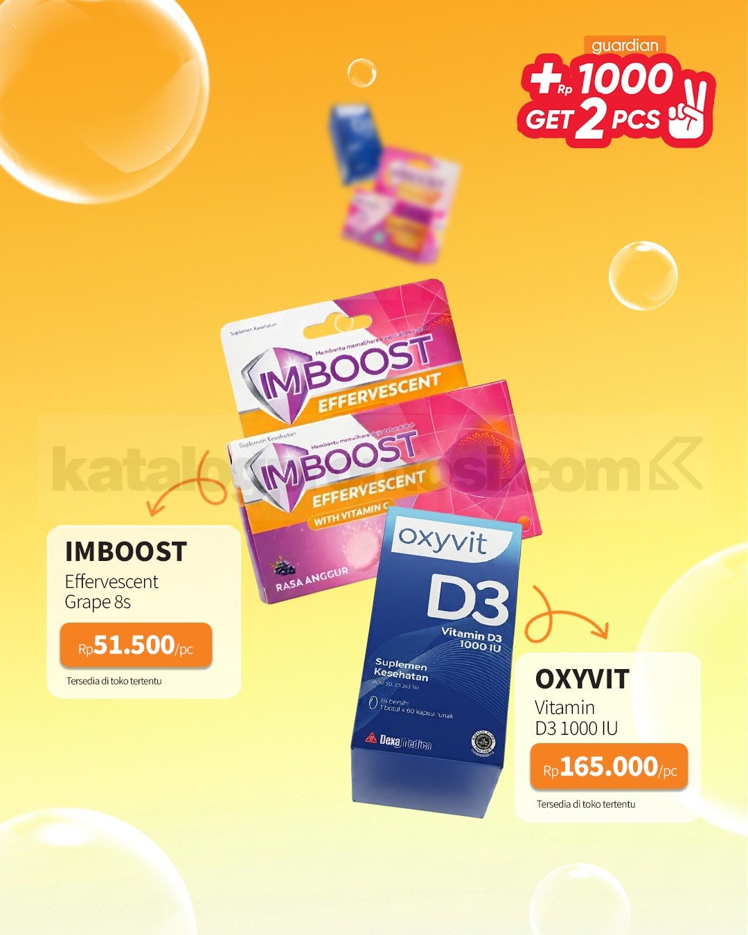 PROMO GUARDIAN SUPER HEMAT MINGGUAN - TAMBAH +Rp. 1.000 DAPAT 2 PRODUK