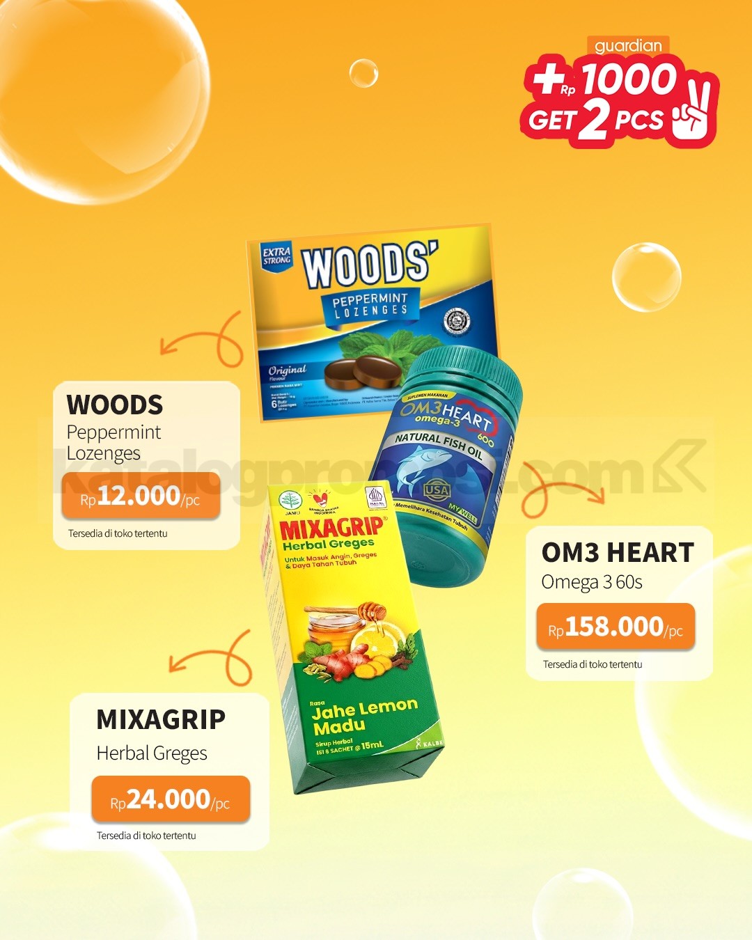 PROMO GUARDIAN SUPER HEMAT MINGGUAN - TAMBAH +Rp. 1.000 DAPAT 2 PRODUK