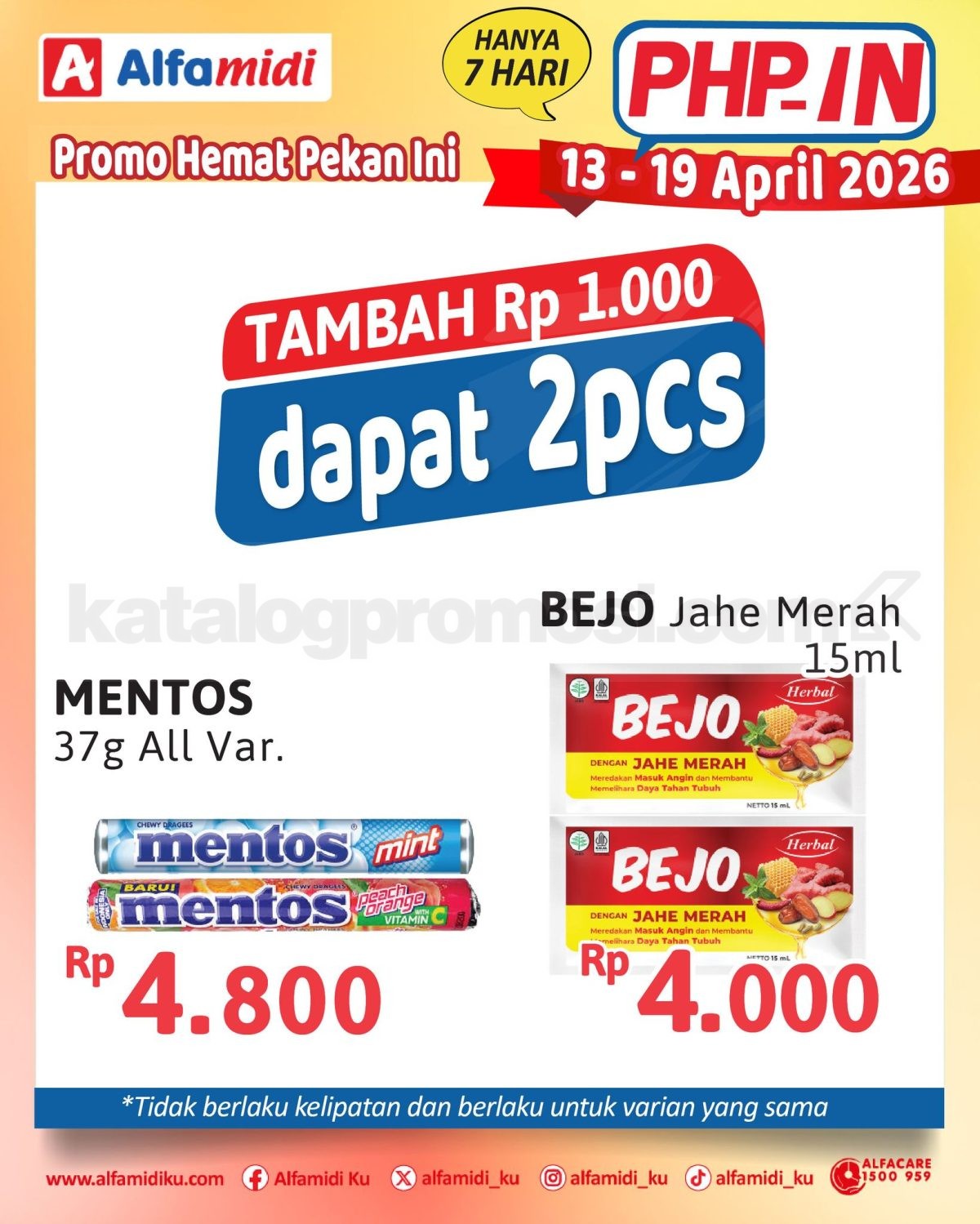 Promo HAP ALFAMIDI periode 13-19 April 2026 Promo HAP ALFAMIDI periode 13-19 April 2026 13