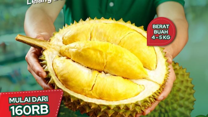 Promo Happy Harvest lelang durian monthong jumbo mulai Rp. 160.000 setiap weekend April 2026 di Bekasi