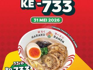 Promo Haraku Ramen HUT Surabaya Chicken Chashu Rp733 tanggal 31 Mei 2026 di Tunjungan Plaza 3