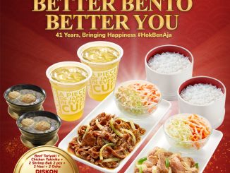 Promo HokBen HUT 41 Diskon Rp. 41.000 paket Beef Teriyaki Chicken Yakiniku Shrimp Ball Ocha sampai 30 April 2026