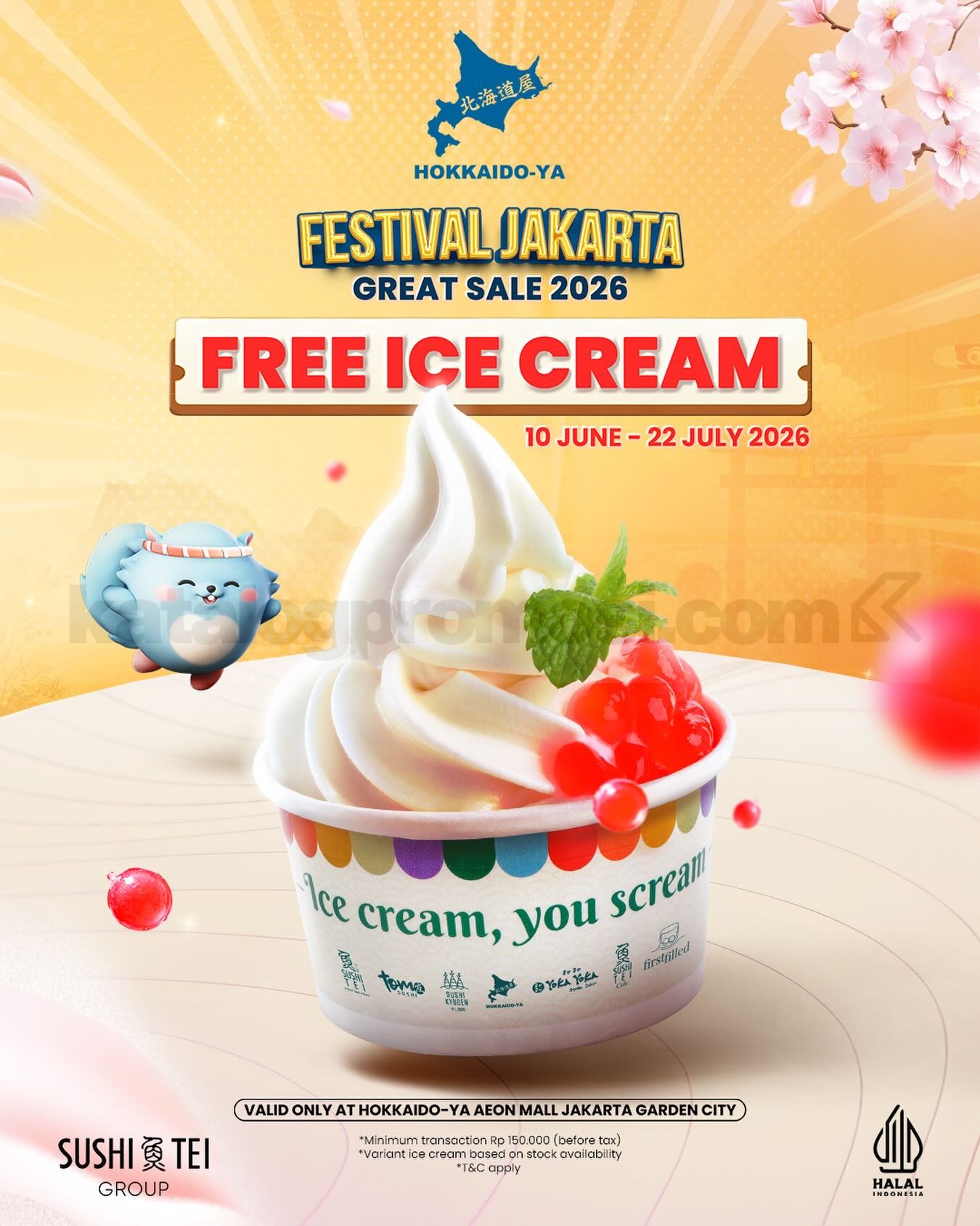 Promo Hokkaido-Ya Jakarta Great Sale Free Ice Cream Promo Hokkaido-Ya Jakarta Great Sale Free Ice Cream gratis es krim dengan transaksi minimum tertentu
