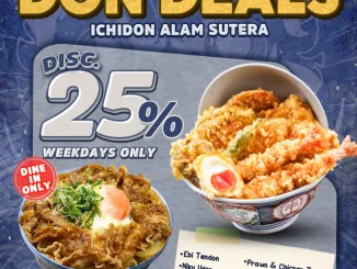 Promo Ichidon Alam Sutera Don Deals Diskon 25% untuk menu Jepang weekdays dine in