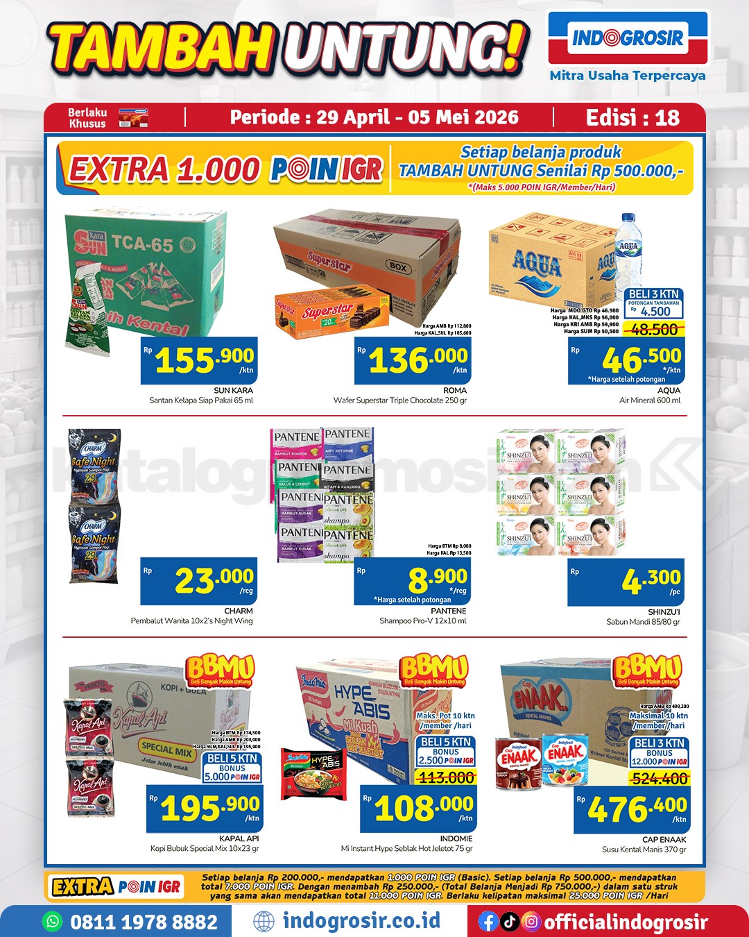 Promo Indogrosir TAMBAH UNTUNG 29 April - 05 Mei 2026