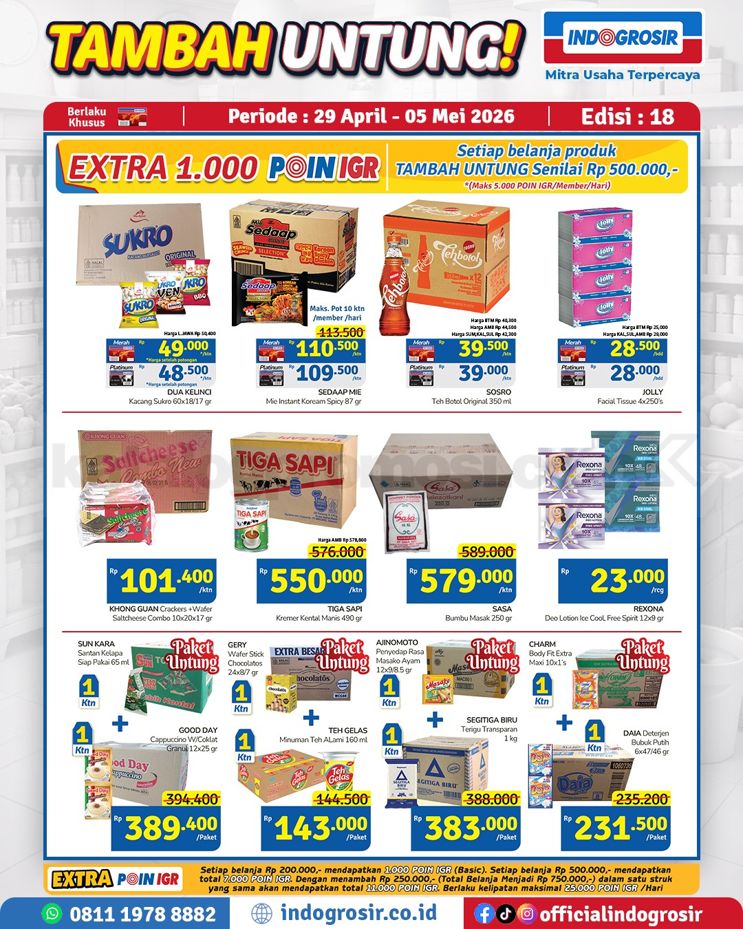 Promo Indogrosir TAMBAH UNTUNG 29 April - 05 Mei 2026