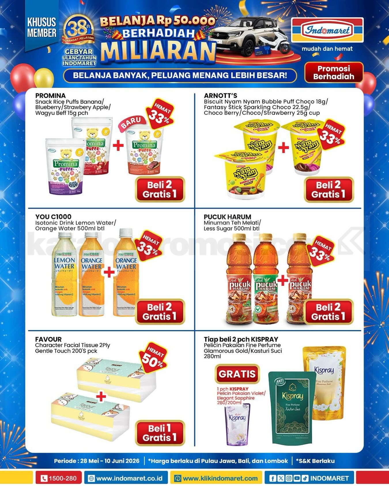 PROMO BERHADIAH INDOMARET 28 Mei - 10 Juni 2026 PROMO BERHADIAH INDOMARET 28 Mei - 10 Juni 2026