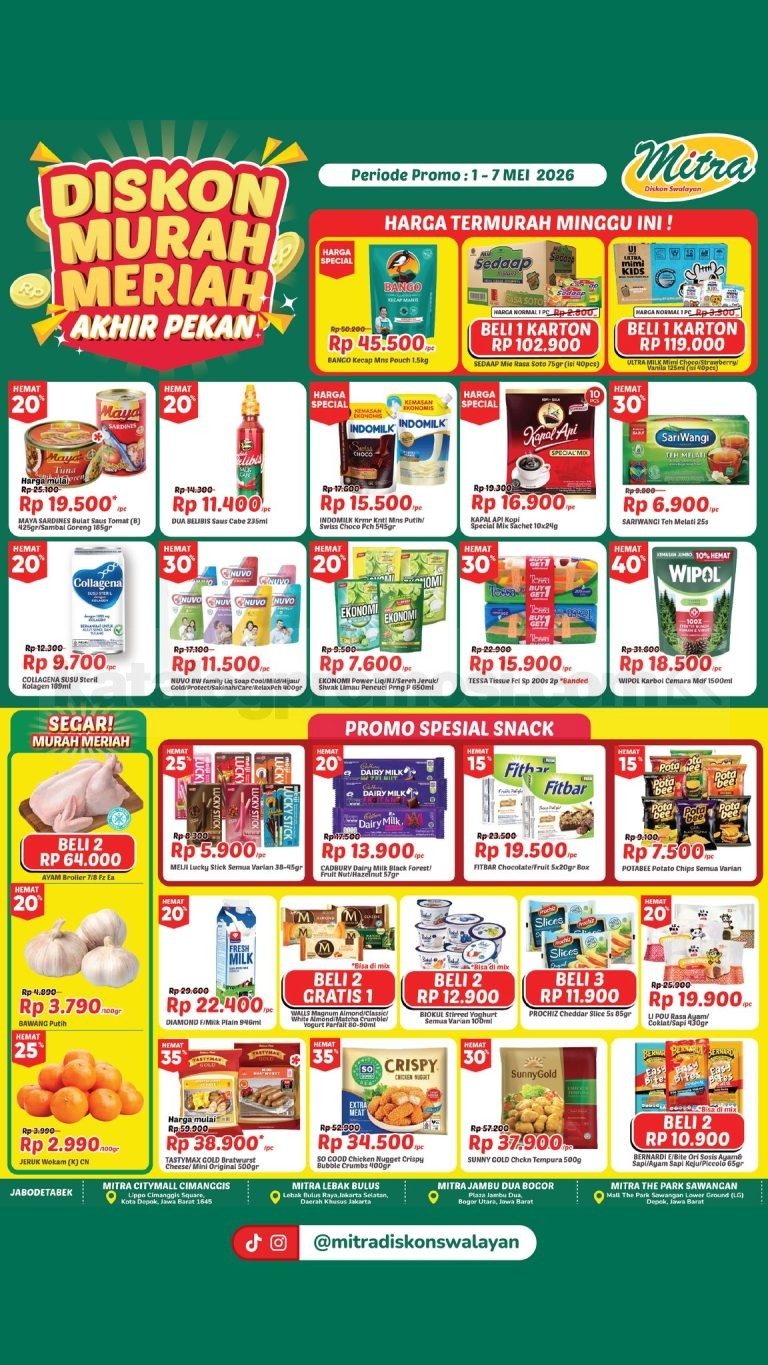 Promo JSM Mitra Diskon Swalayan Akhir Pekan 01-07 Mei 2026