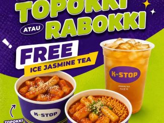 Promo K-Stop Beli Menu Gratis Ice Jasmine Tea untuk Topokki dan Rabokki