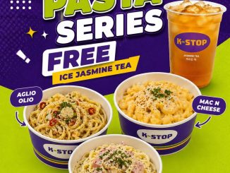 Promo K-STOP Pasta Series Free Ice Jasmine Tea beli pasta gratis minuman