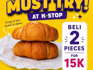 Promo K-STOP Salt Bread 2 Pcs Rp. 15.000 roti gurih buttery freshly baked setiap hari