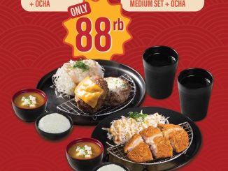 Promo Katsunyaka Beli 1 Gratis 1 Paket Menu Favorit Hikiniku Mix Set + Ocha gratis Chicken Cheese Medium Set + Ocha