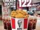 Promo KFC 5.5 Double Date Whole Bucket 4 minuman Rp. 122ribuan paket ayam dan minuman