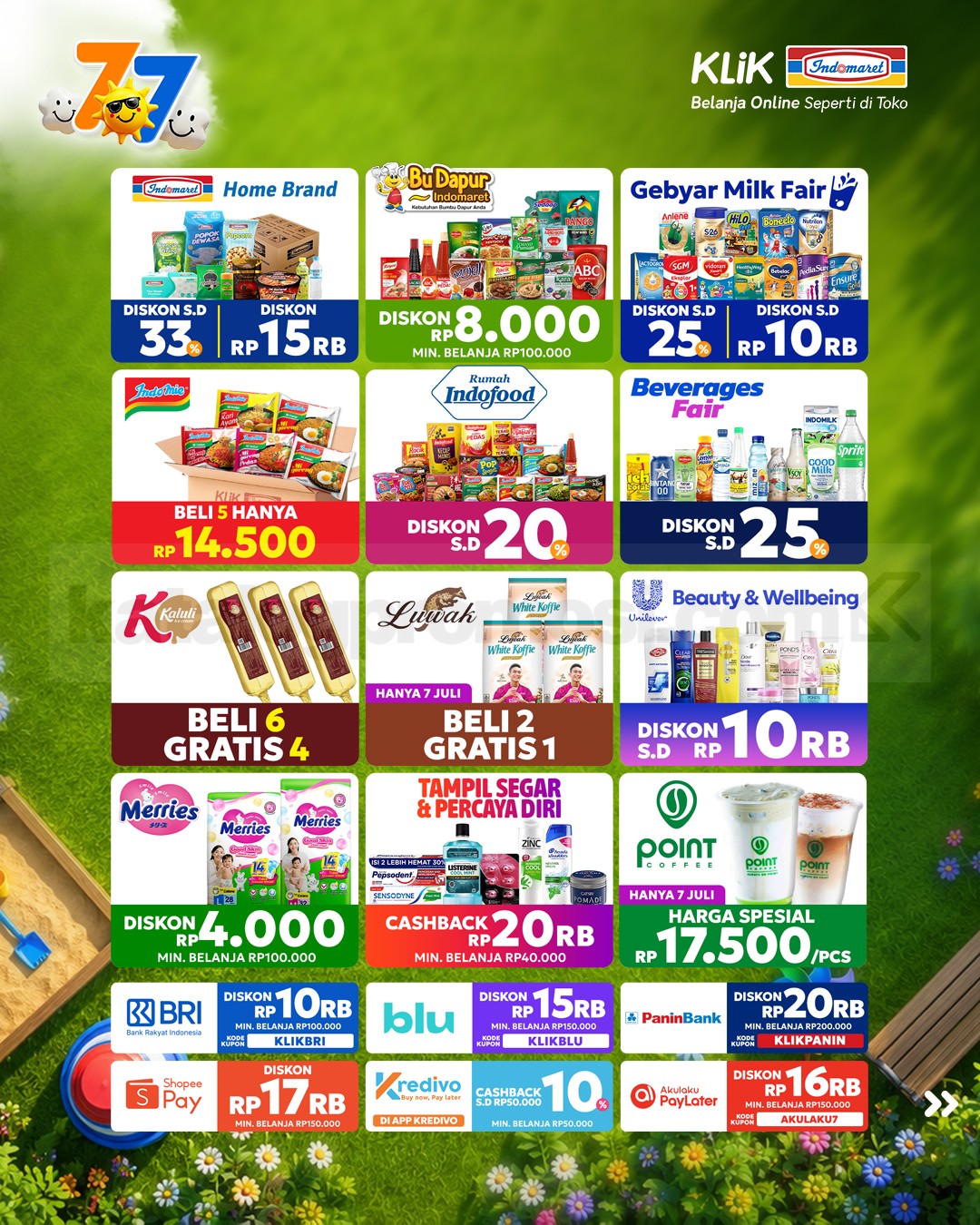 Promo Klik Indomaret Double Date 7.7 Diskon hingga 50%